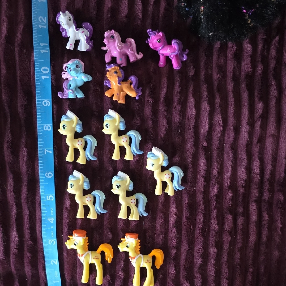 My Little Pony Figures Carrot Cake Nurse Snowheart Scootaloo Cheerilee Lot Of 12